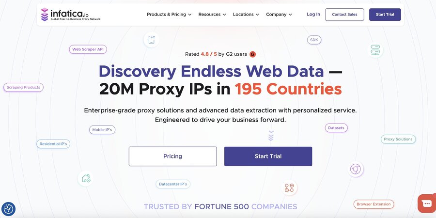 Infatica homepage