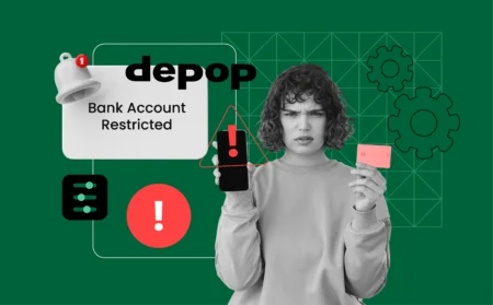 An illustration of bank account getting banned on Depop