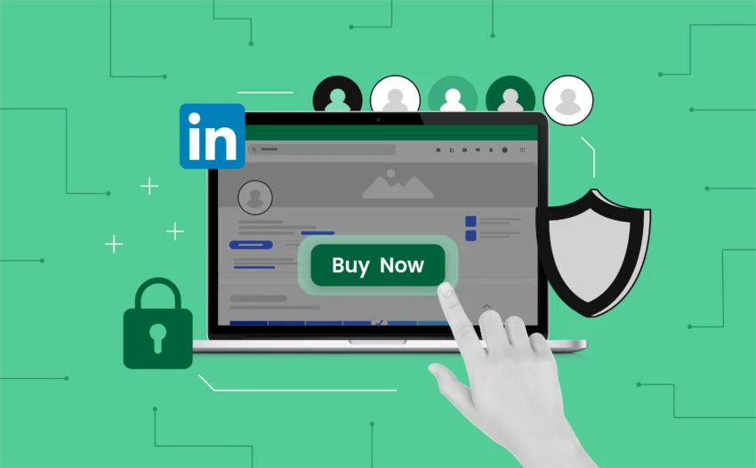 An illustration of buying Linkedin accounts in 2025