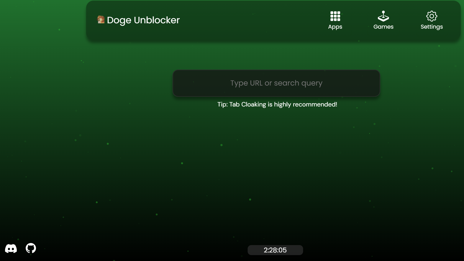 Doge Unblocker Interface