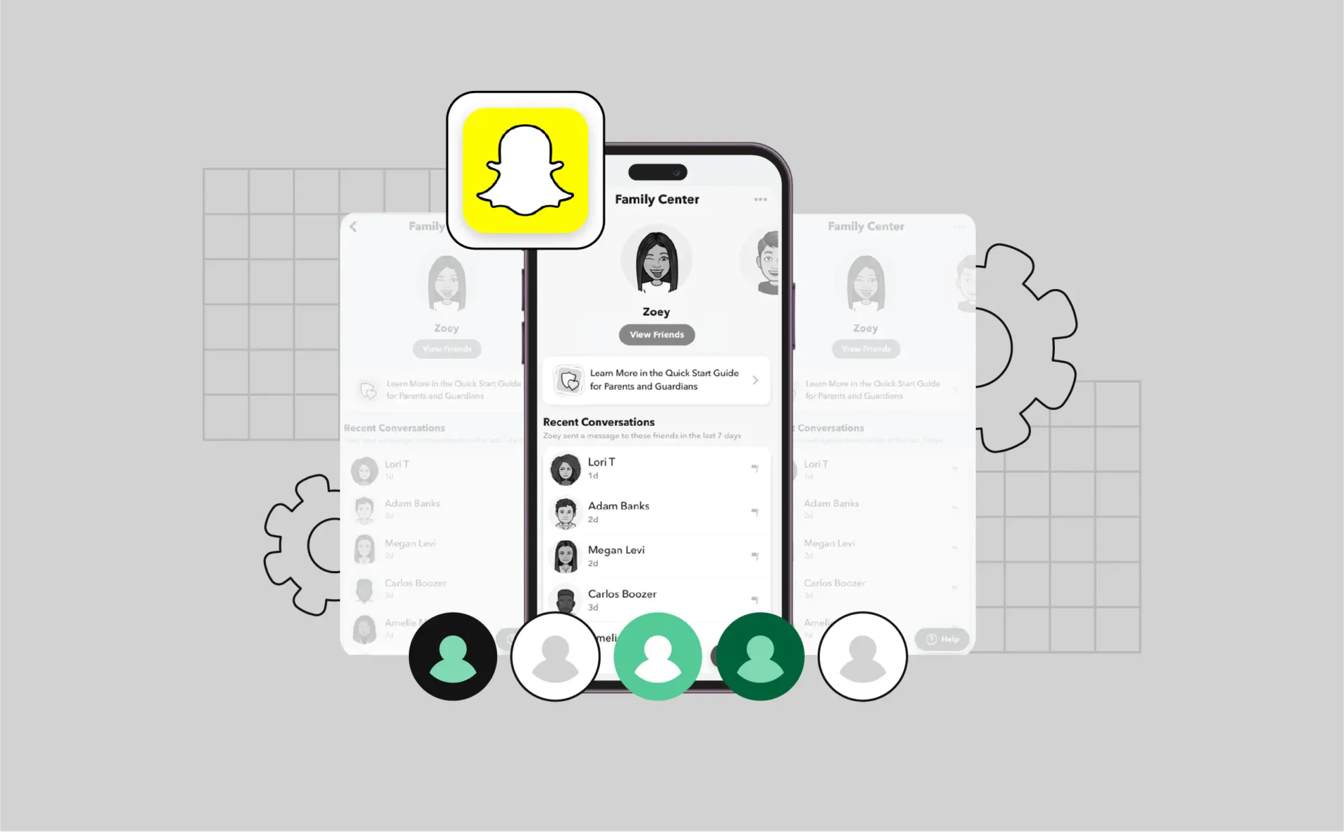 Illustration on how to manage multiple Snapchat accounts on one device