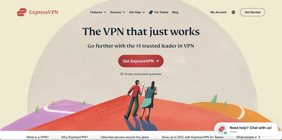 ExpressVPN dashboard 