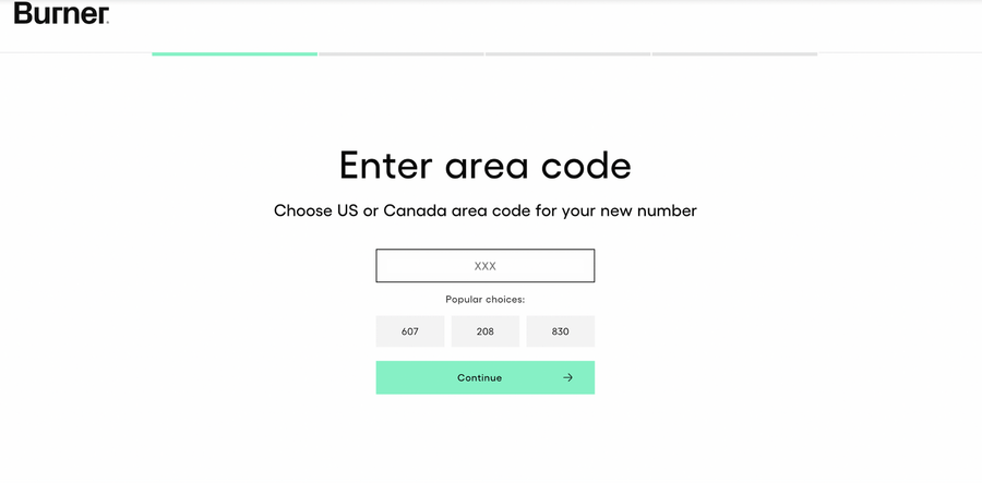 Burner app providing a temporary phone number for verification