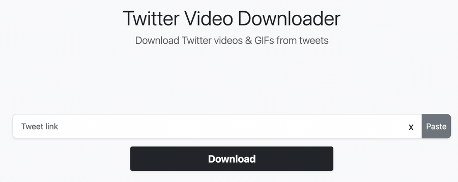 Downloading GIF from Twitter using a Twitter GIF downloader tool with a tweet URL input box