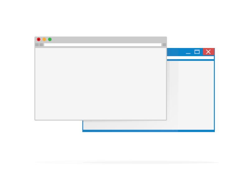 Clean visual of separate digital identities